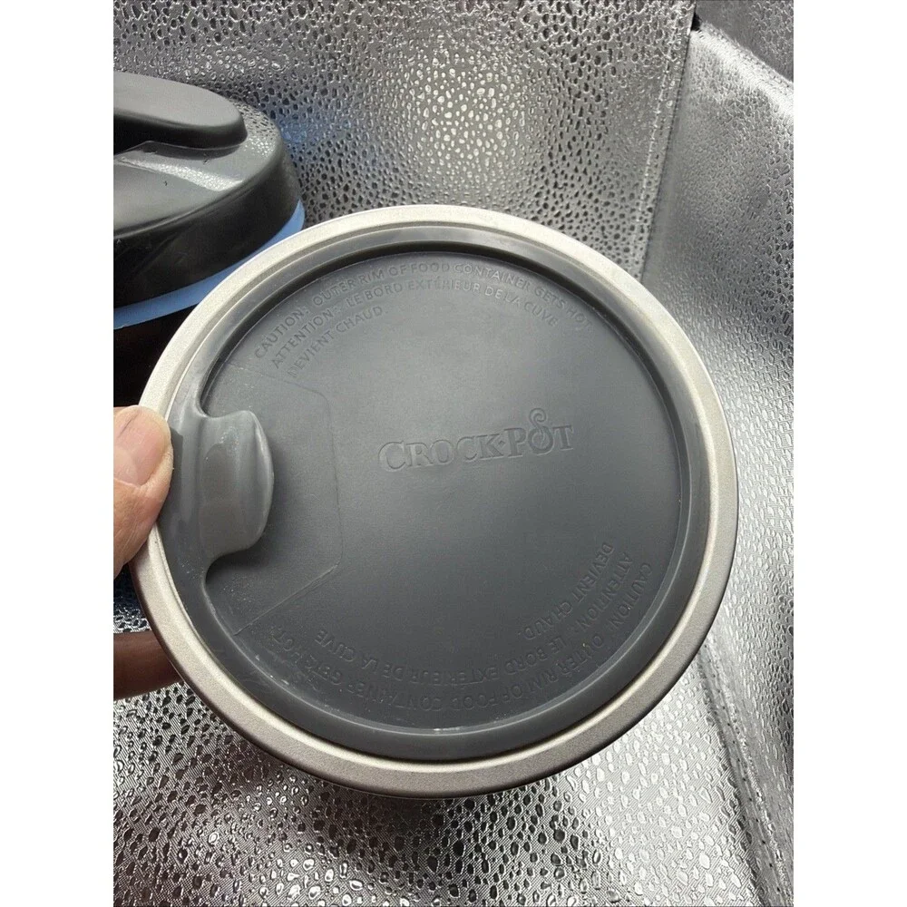 Crock-Pot Lunch Crock Food Warmer Blue Black 20 Oz Heat Travel Carry Slow Cooker